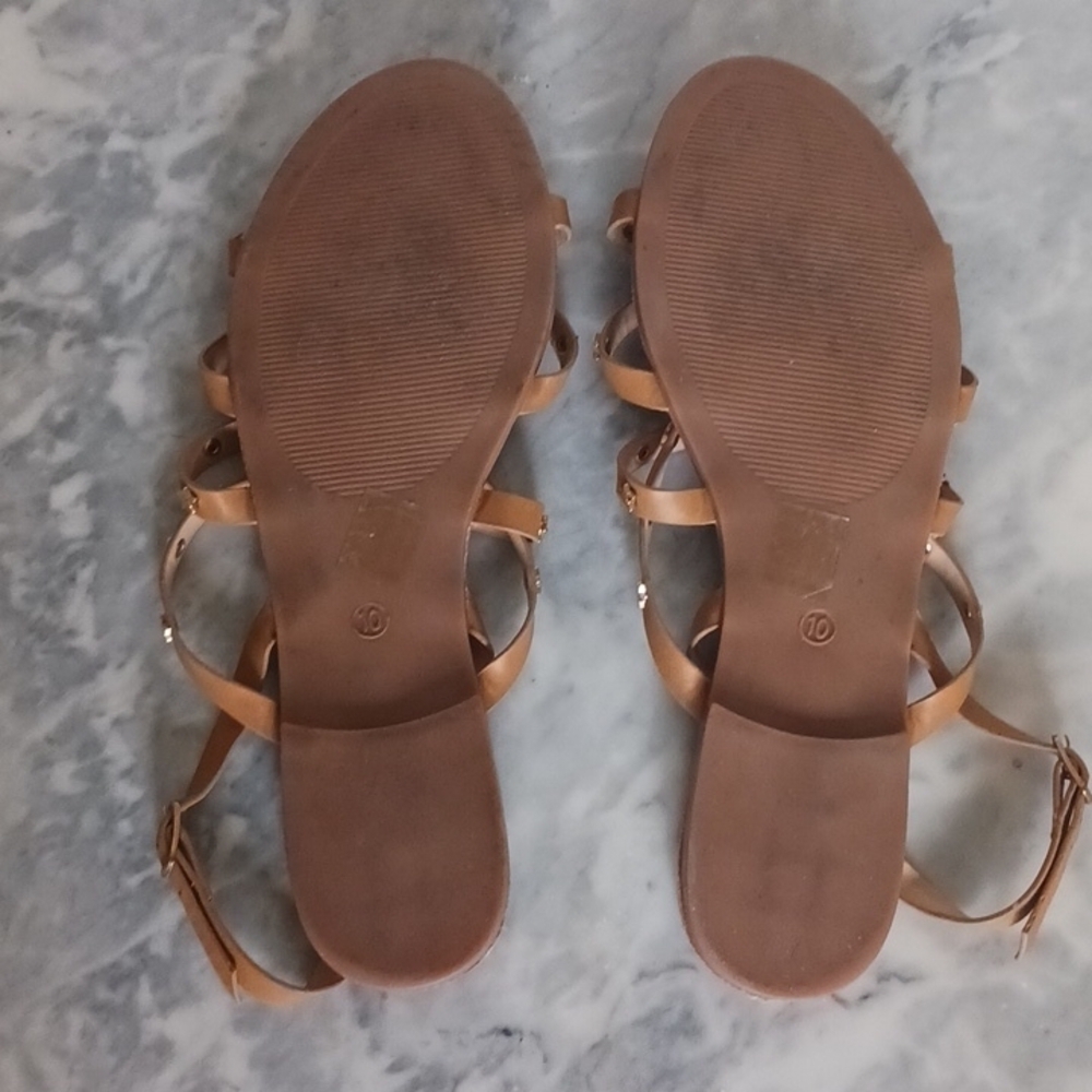 Vintage Havana Flat Strappy Star Stud Sandals,  Size 10 - Picture 6 of 10